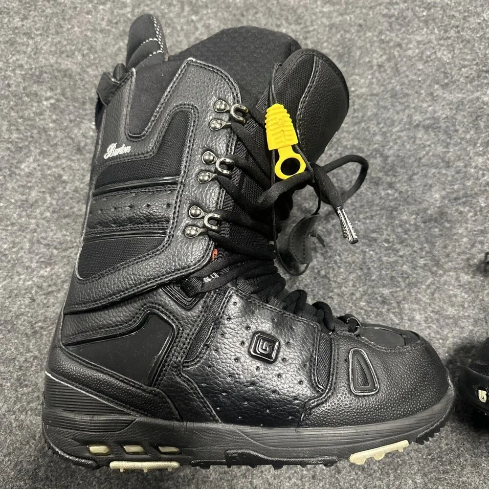 BURTON HAIL SNOWBOARD BOOTS BLACK  MEN SIZE 9